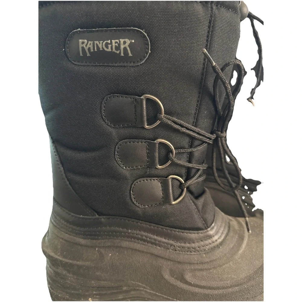 Ranger Size‎ 7 Winter Snow Boots Mens 7 Black Lace Up Thermolite Insulated